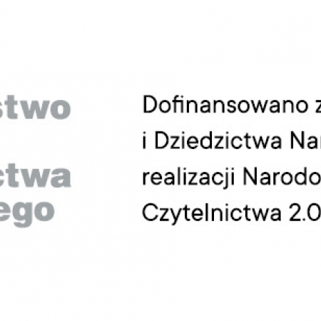 Logotypy "Narodowego Programu Rozwoju Czytelnictwa 2.0 na lata 2021-2025", Ministerstwa Kultury i Dziedzictwa Narodowego oraz Biblioteki Narodowej